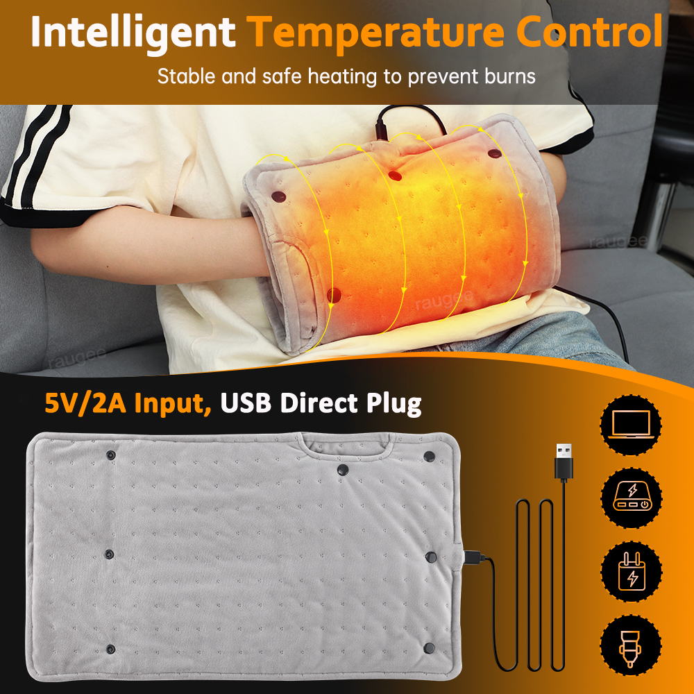 Portable Electric Hand Warmer Heating Pad  Constant Temperature Heated Blanket & Long-Lasting Warmth Mat