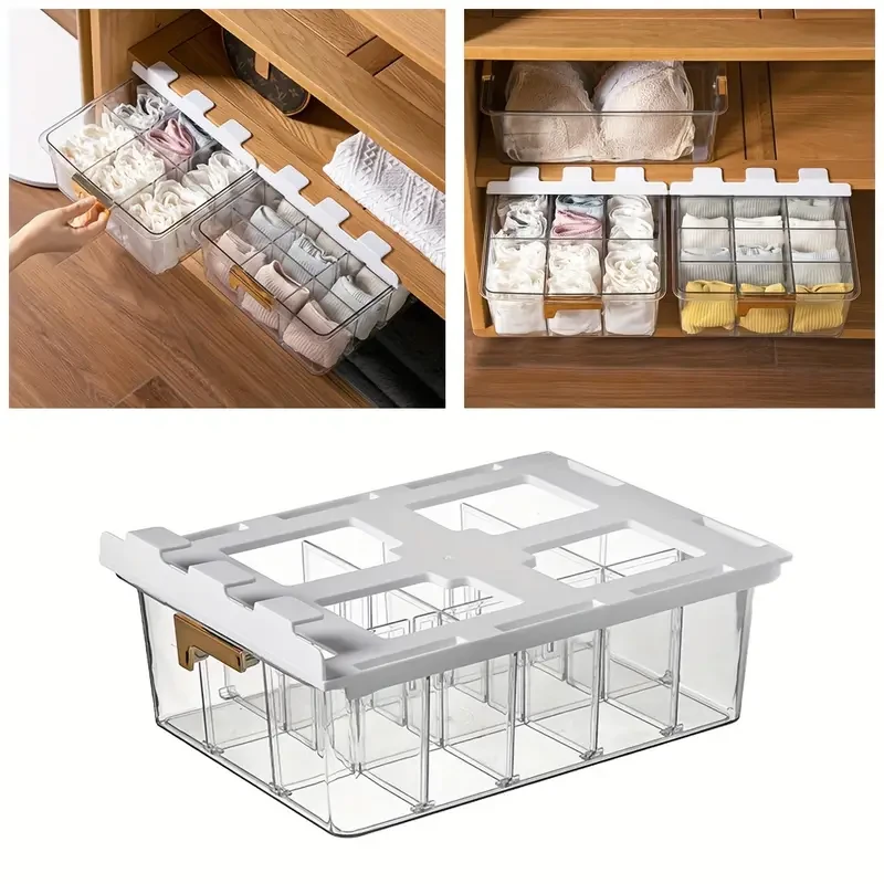Under Shelf Drawer Pull Out Organiser-15 Grids