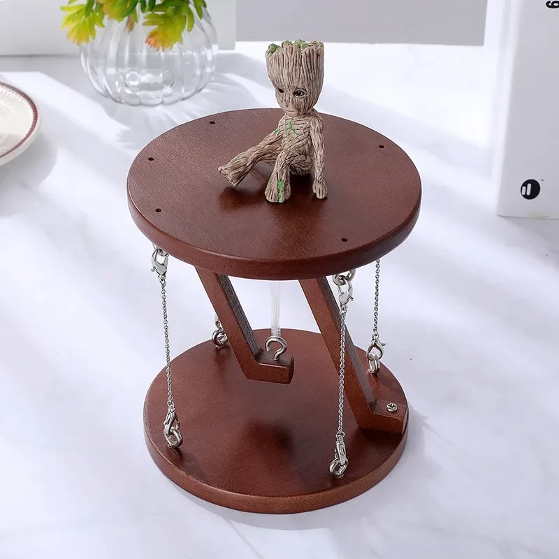 Suspension Shelf Wooden Decoration Tension