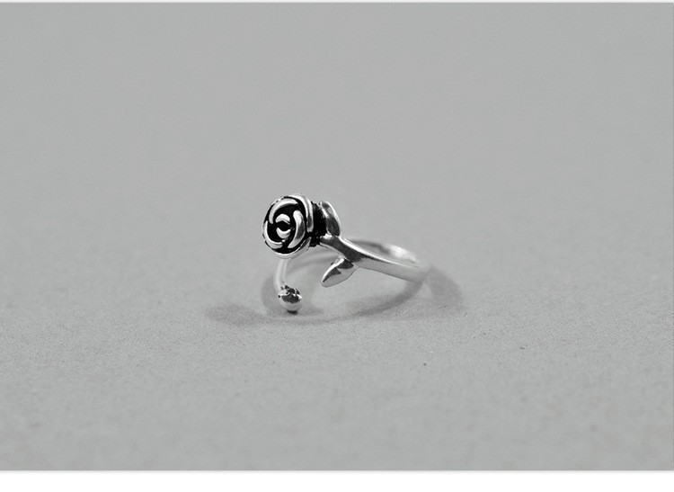 Sterling Silver Rose Vintage Ring
