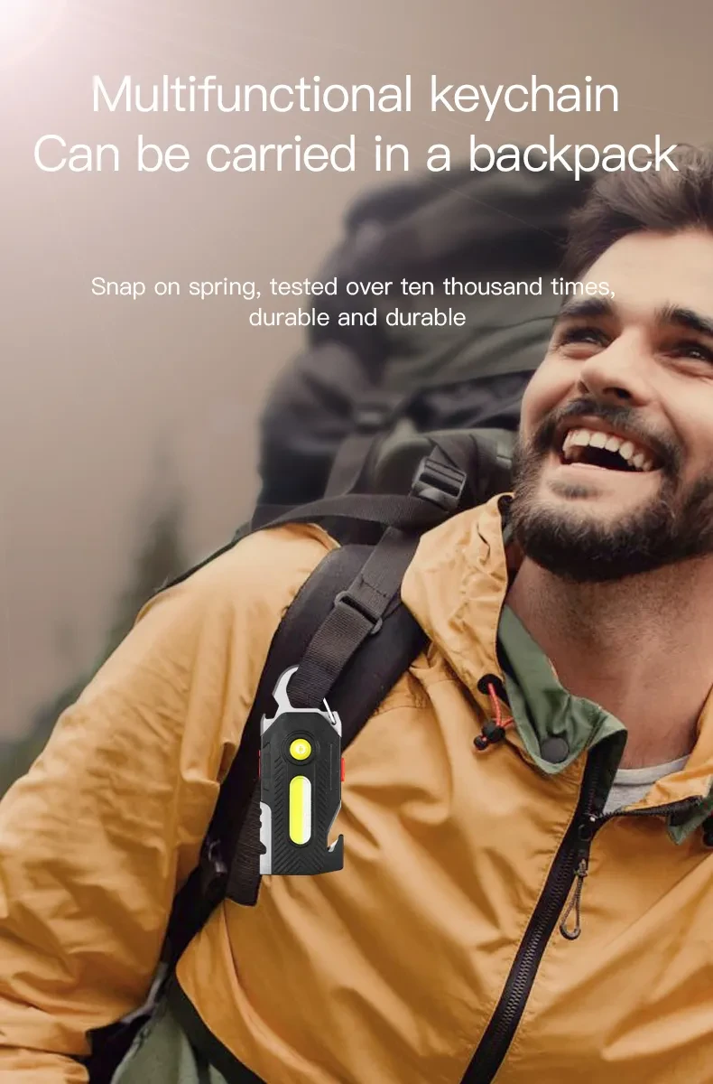 Multifunctional Emergency Light Convenient Keychain