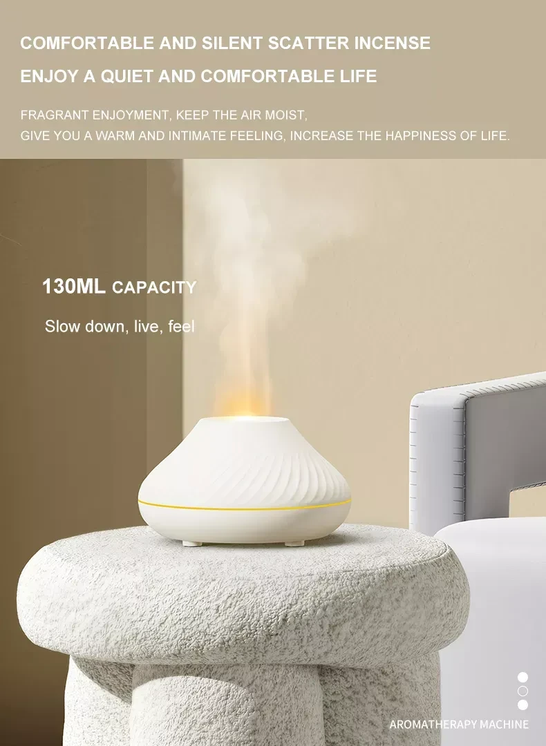 RGB Flame Aroma Diffuser 130Ml 3d