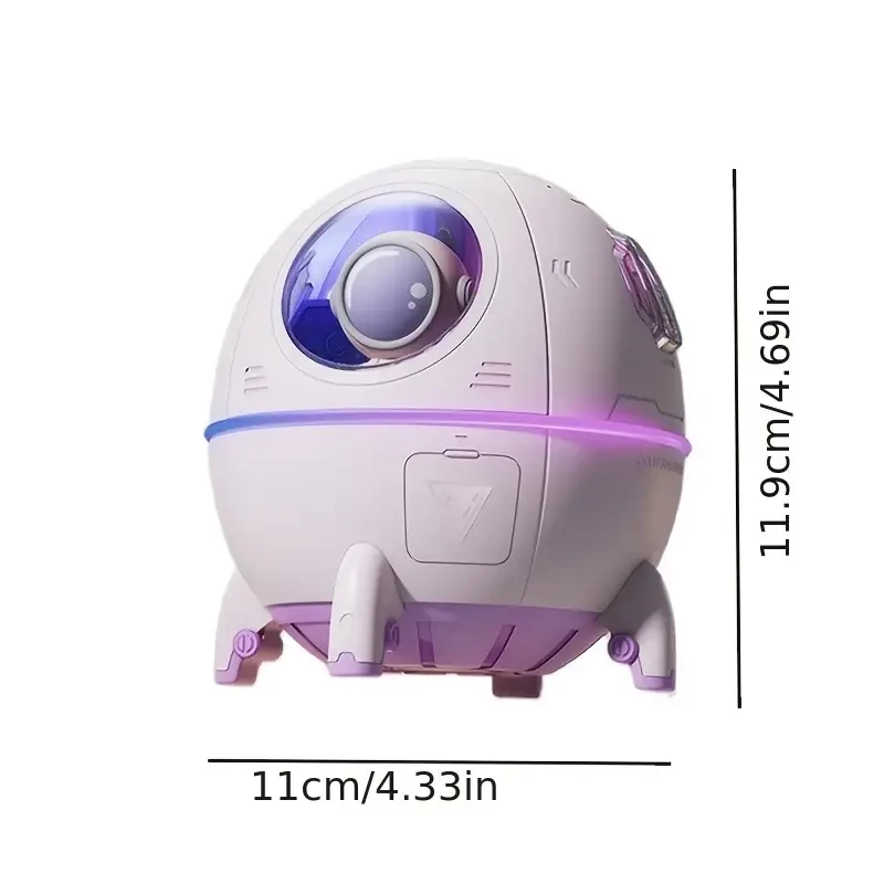 Rechargeable Space Capsule Air Humidifier - USB Cool Mist Diffuser