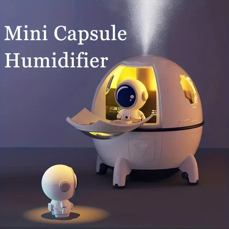 Rechargeable Space Capsule Air Humidifier - USB Cool Mist Diffuser
