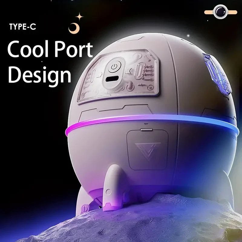 Rechargeable Space Capsule Air Humidifier - USB Cool Mist Diffuser