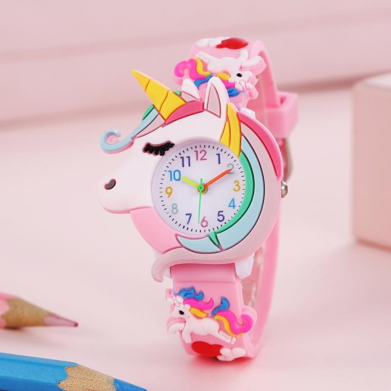 2024 Rainbow Cloud Silicone Kids Watch  Cute Cartoon Quartz Watch for Boys & Girls