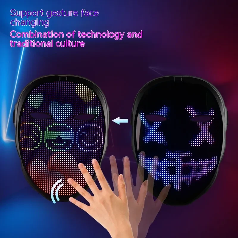 Halloween Face Masks Full Color LED