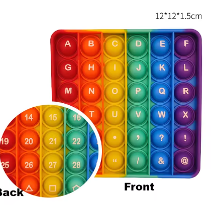 Front Letters Back Numbers 2 in 1 Pop