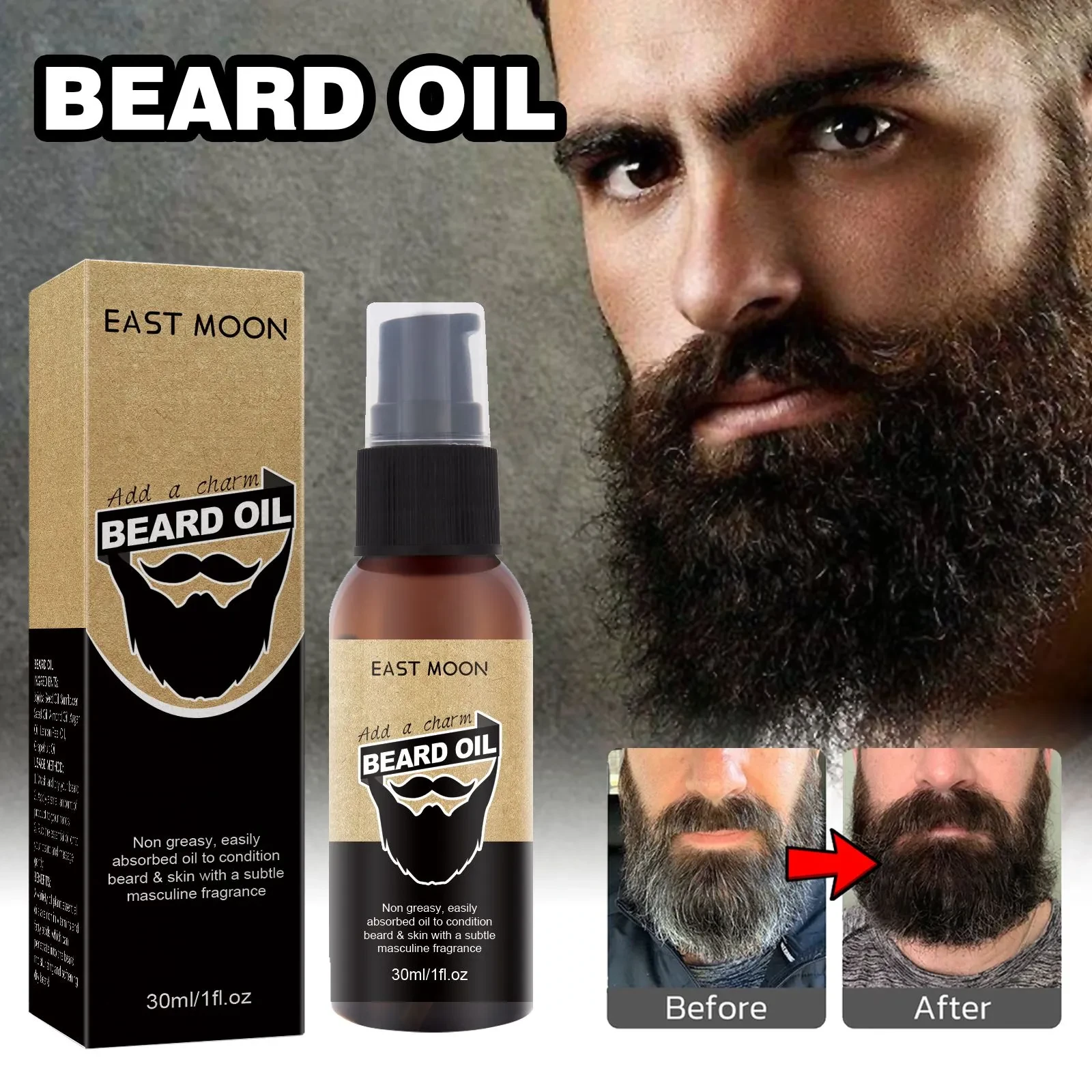 East Moon Beard Care Oil for Men