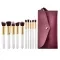 10-Piece Travel Makeup Brush Set with Bag