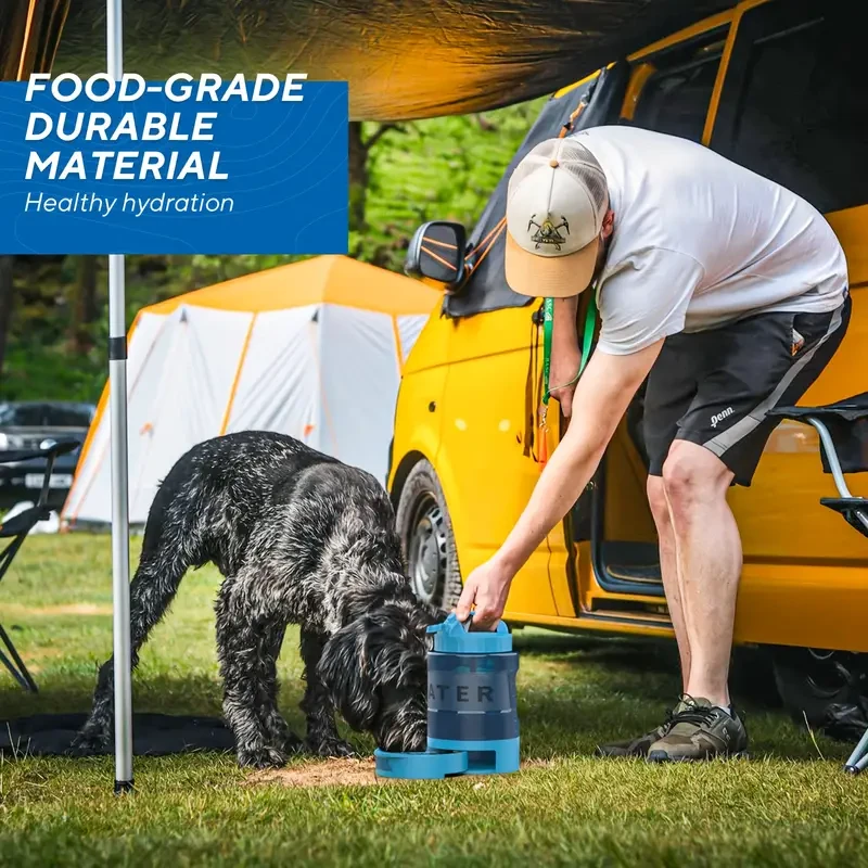 Dog Water Bowl Dispenser, Dog Water Bowl Travel For Camping Dog Park Hiking, 74oz Dog Water Dispenser With Pull-Out Travel Water Bowl For Small Medium And Large Dogs