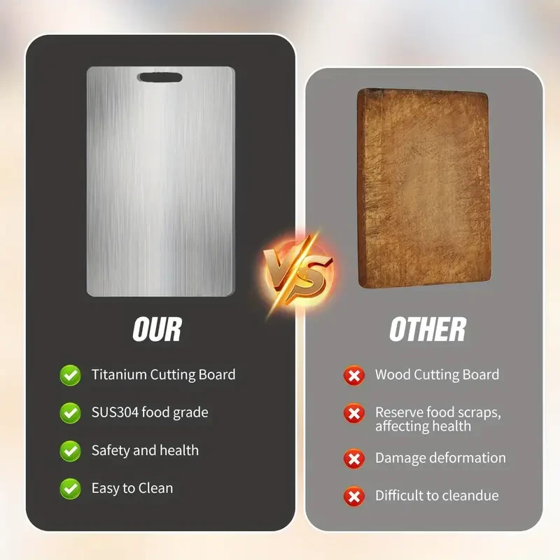 2pcs Premium Stainless Steel Cutting Boards - Double-Sided, Food Grade for Meat & Vegetables, Durable Kitchen Prep Tool