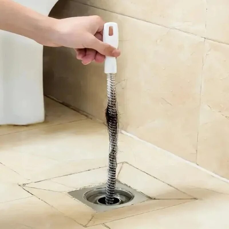 45cm Pipe Unclogger  Drain Hair Cleaner & Sink Cleaning Brush Tool