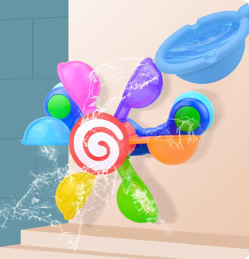 Colorful Waterwheel Bathing Sucker