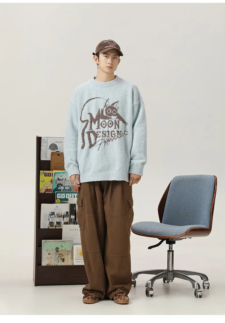 Unisex Couple Loose Pullover American Sweater