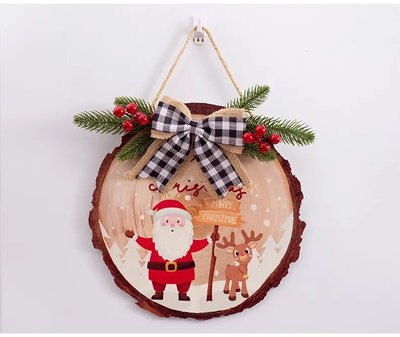 Christmas Decoration Wooden Hang Tag Country Wooden Ornaments