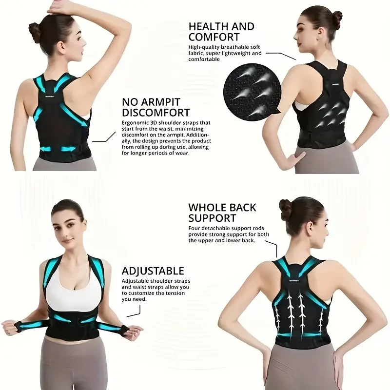 Adjustable Posture Corrector - Invisible Back Support Brace for Men & Women