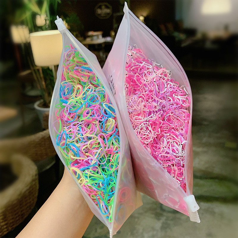 1000pcs Colorful Small Disposable Hair Bands