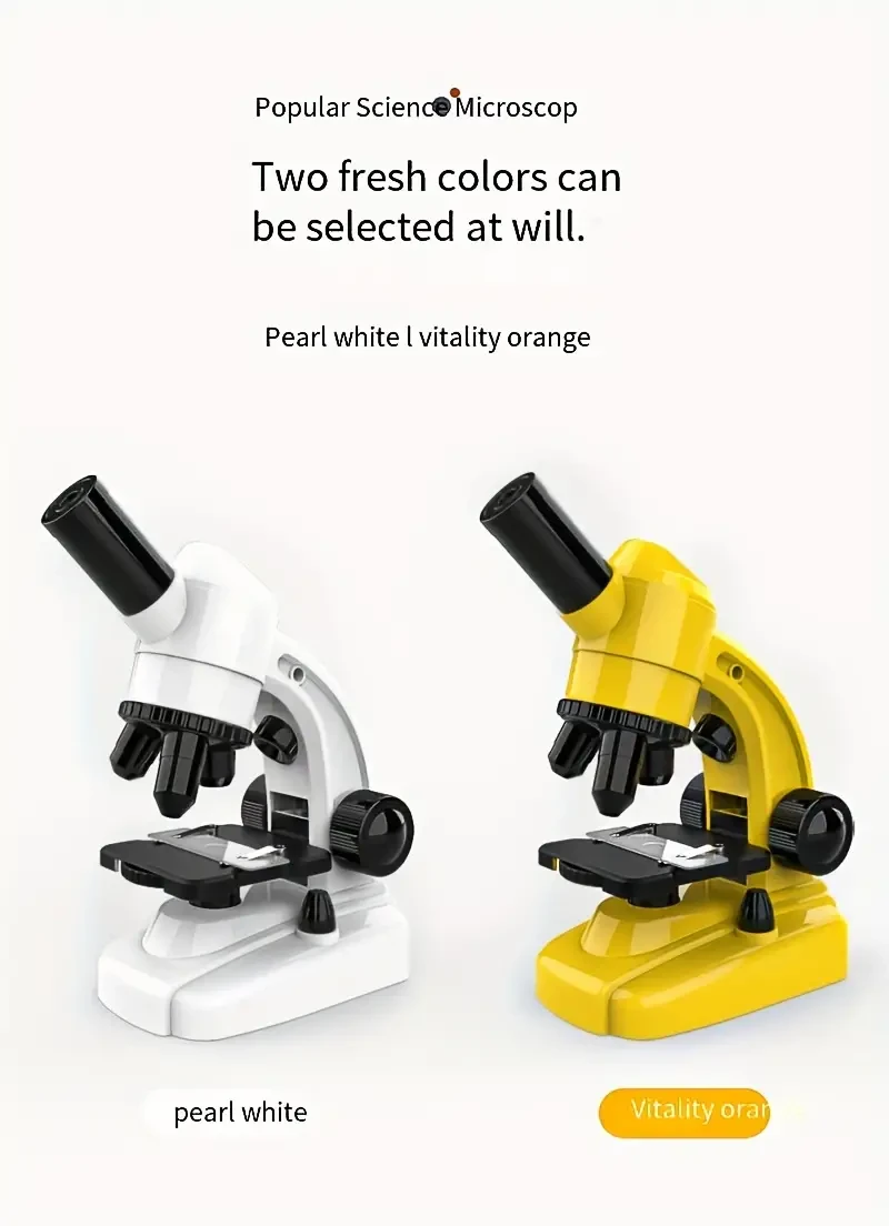 1600X HD Microscope - High-Powered Scientific Instrument for Christmas, Educational Toy and Biological Study, Object Magnifier with 2 AA Batteries Required