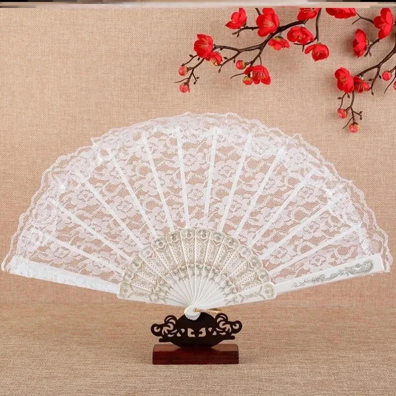 Art Craft Gift Wedding And Party Decoration Hollow Lace Folding Fan