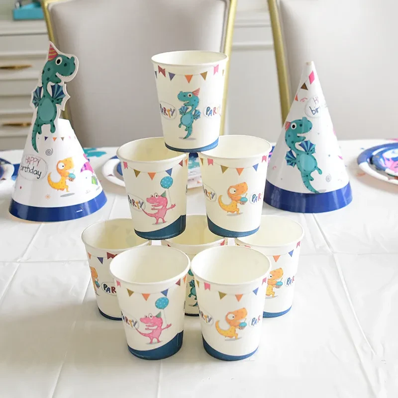 Party Dinner Plate Dinosaur Theme Birthday Arrangement Tableware