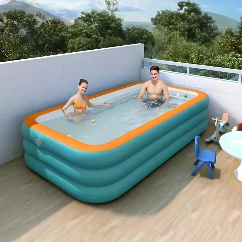Inflatable swimming pool family