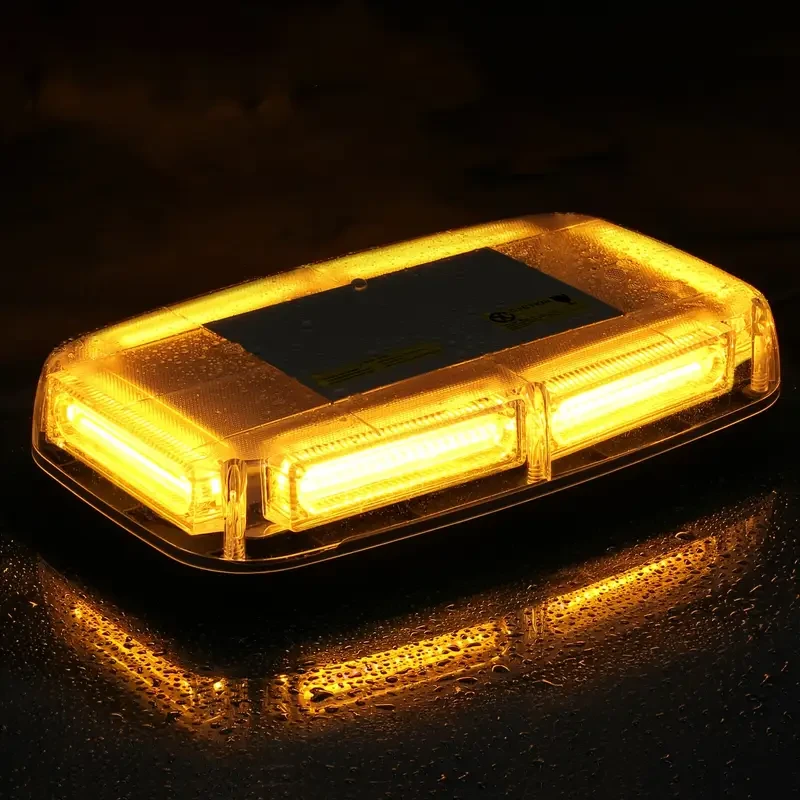 High-Visibility COB LED Emergency Flashing Light - Magnetic, Plug-In 12/24V Car Strobe with 7 Modes, Long-Lasting Battery Life