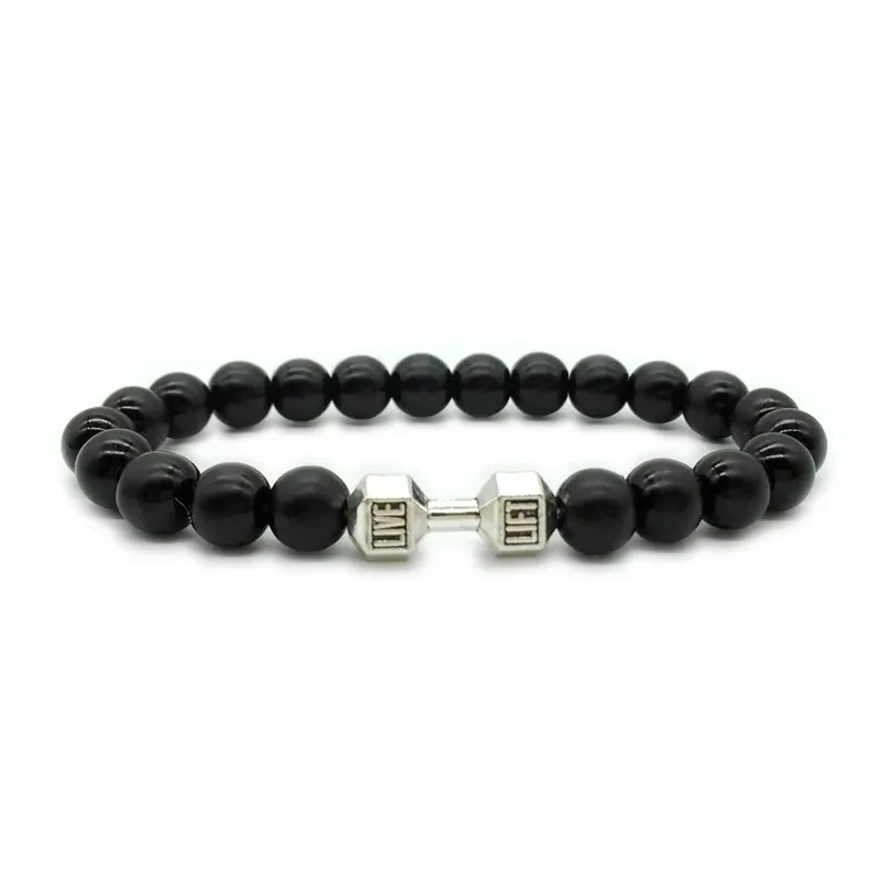 Mens Dumbbell Bracelet
