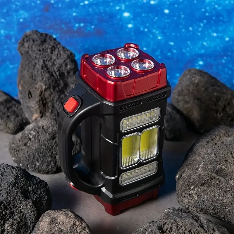 Solar & USB Rechargeable LED Lantern Flashlight, 1500mAh