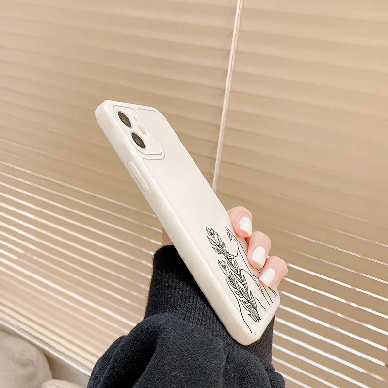 Simple Lines Girl Photo Frame Phone Case