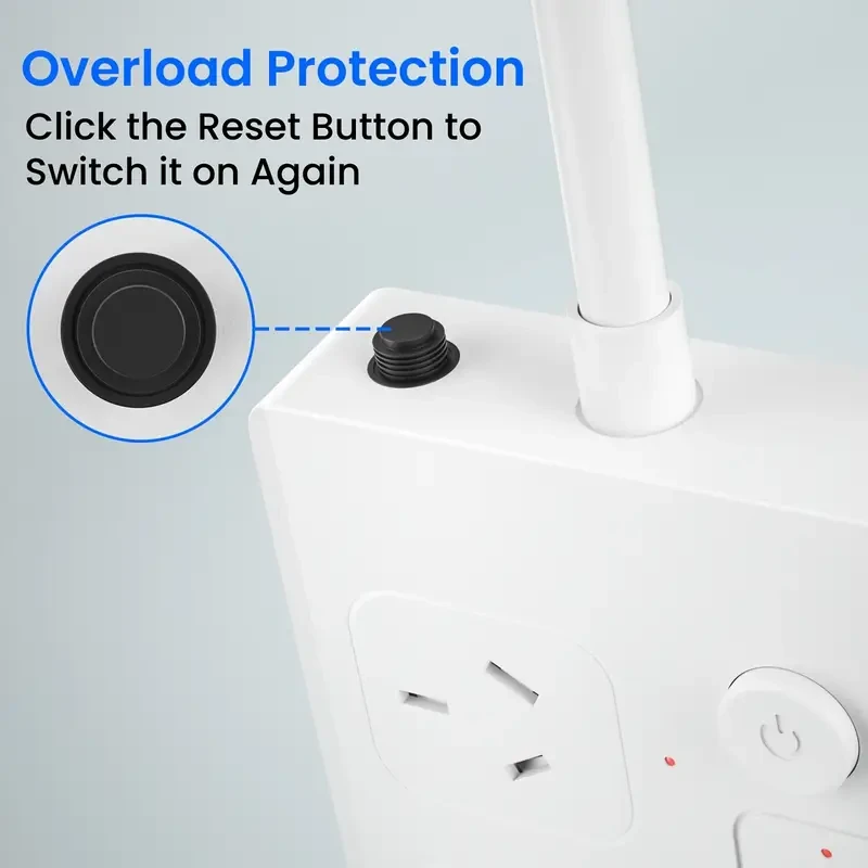 Jinvoo Power Strip Surge Protector - 4 AC Outlets