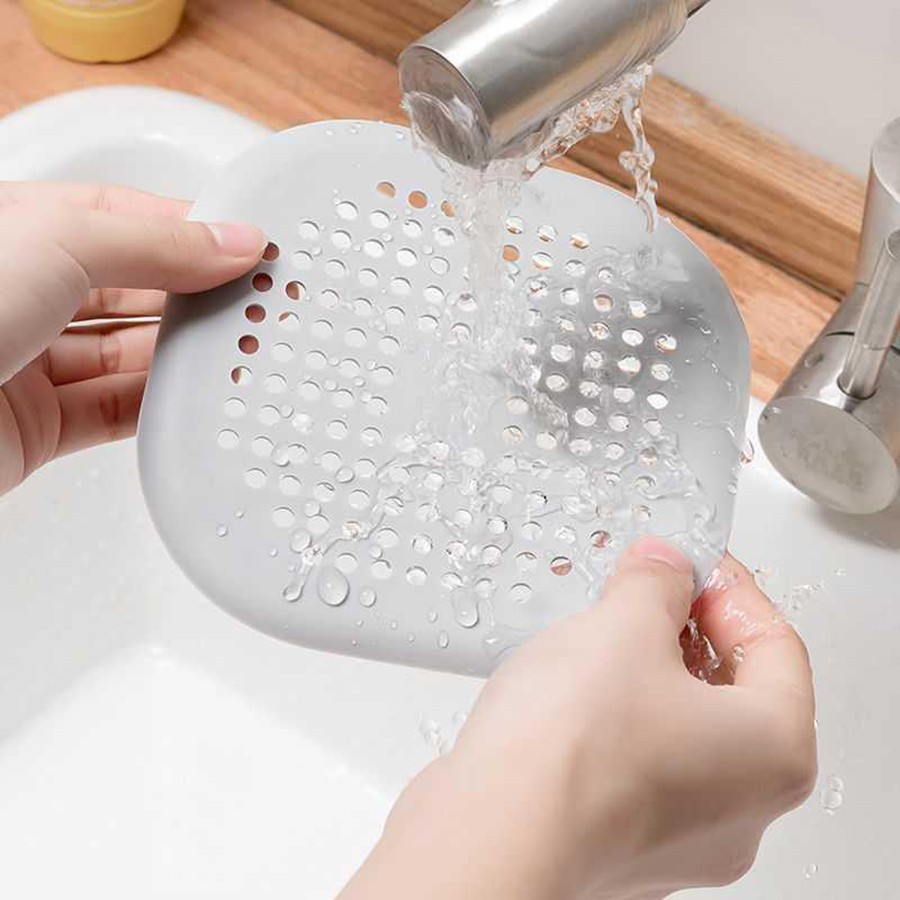 Square Silicone Floor Drain Cover Bathroom Sewer Hair Filter and Floor Drain Mat