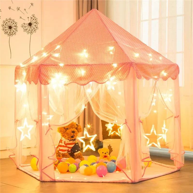 Children's Hexagonal Princess Castle Tent