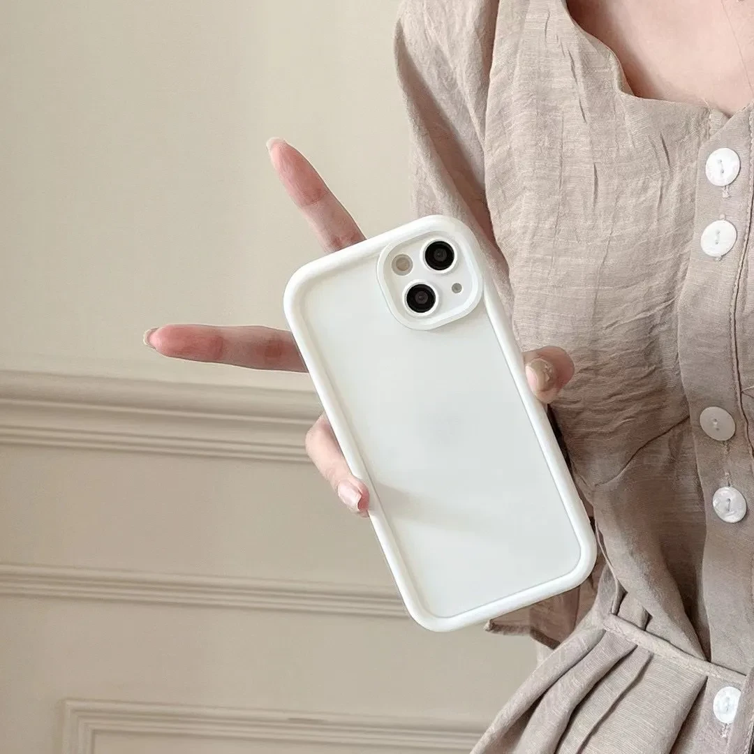 Frosted Photo Frame Simple Drop-resistant Soft Phone Case