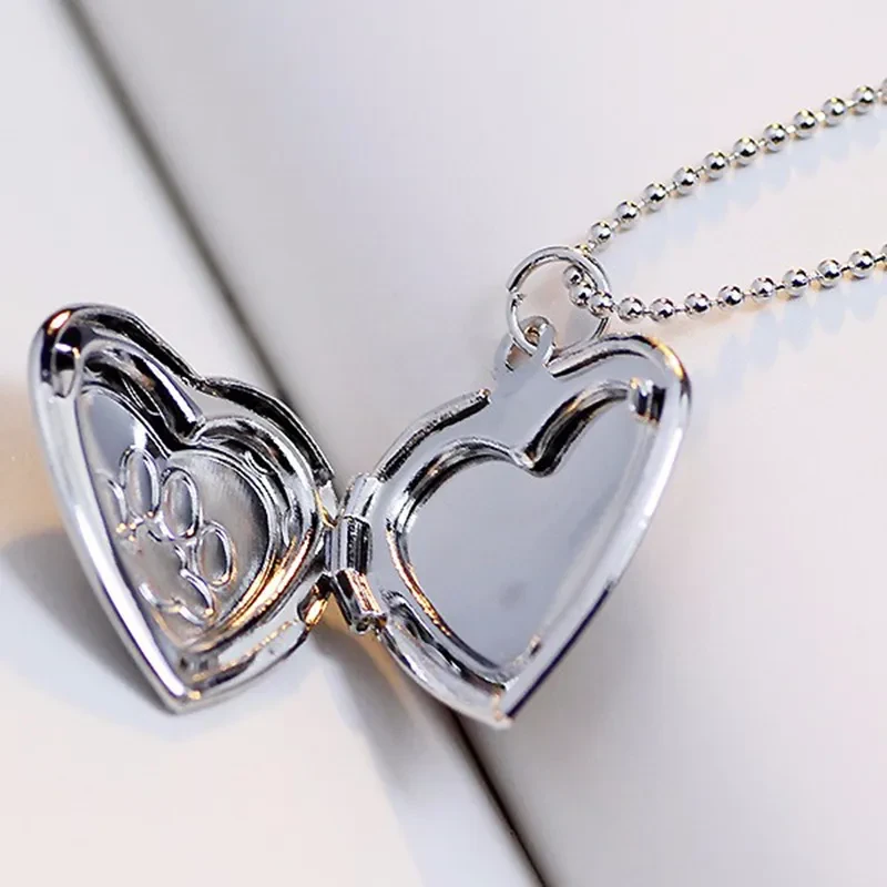Footprint Photo Frame Memory Locket Necklace