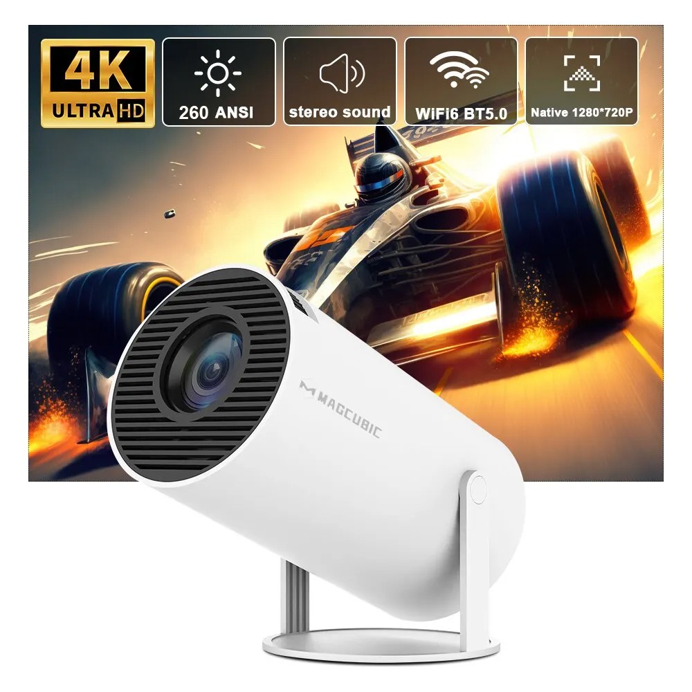 Magcubic HY300 Pro 4K Projector  Android 11, Dual WiFi 6, 260 ANSI Lumens, BT5.0, 1080P