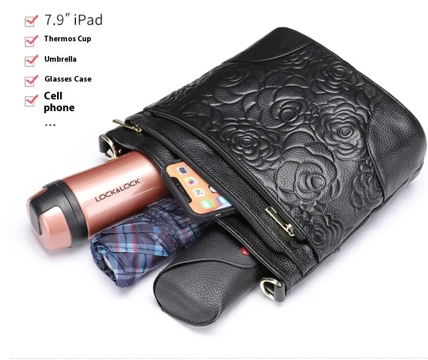 Genuine Leather Ladies Bag Casual Shoulder Messenger Bag