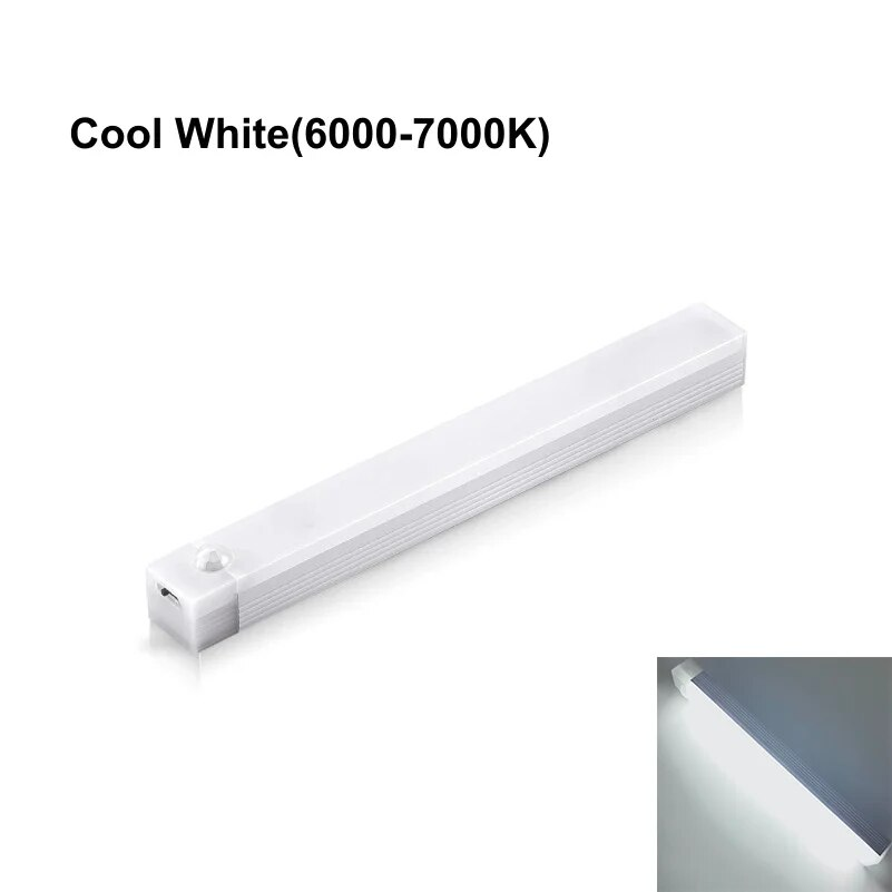 LED Motion Sensor Bar Light Type-C Rechargeable, Dimmable Night Light with Motion Detection