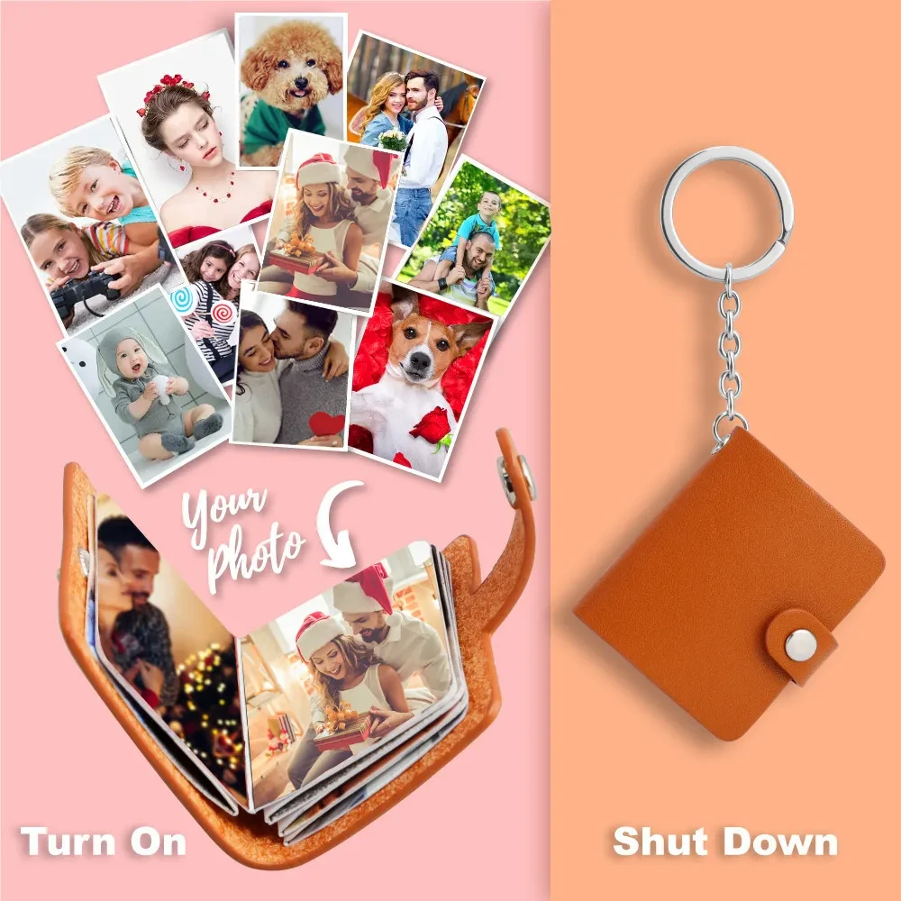 Color Printing Photo Keychain Couple Commemorative
