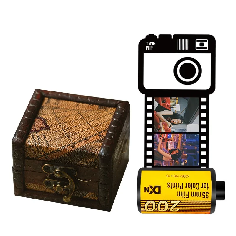 Wooden Box Film Album Photo Customization