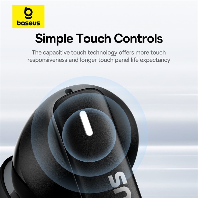 Baseus Bowie E19 Wireless Earphones  Bluetooth 5.3, Big Bass, 12mm Drivers, IPX5 Waterproof with 33H Battery Life