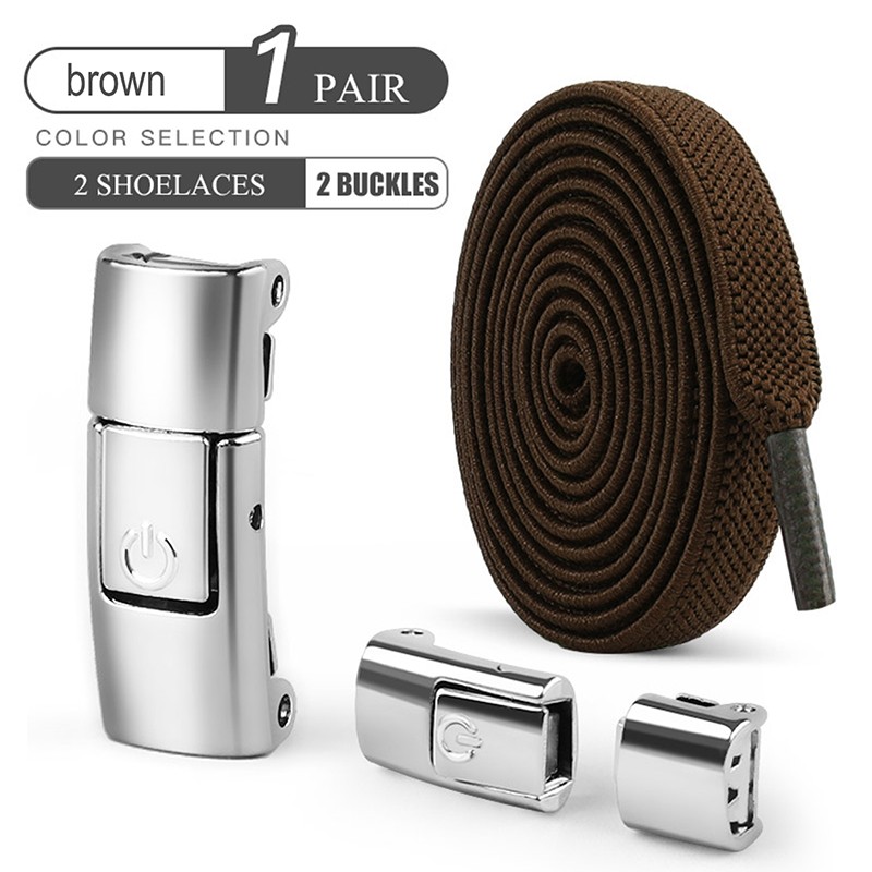 8mm No-Tie Elastic Shoe Laces with Press Lock Widened Flat Shoelaces