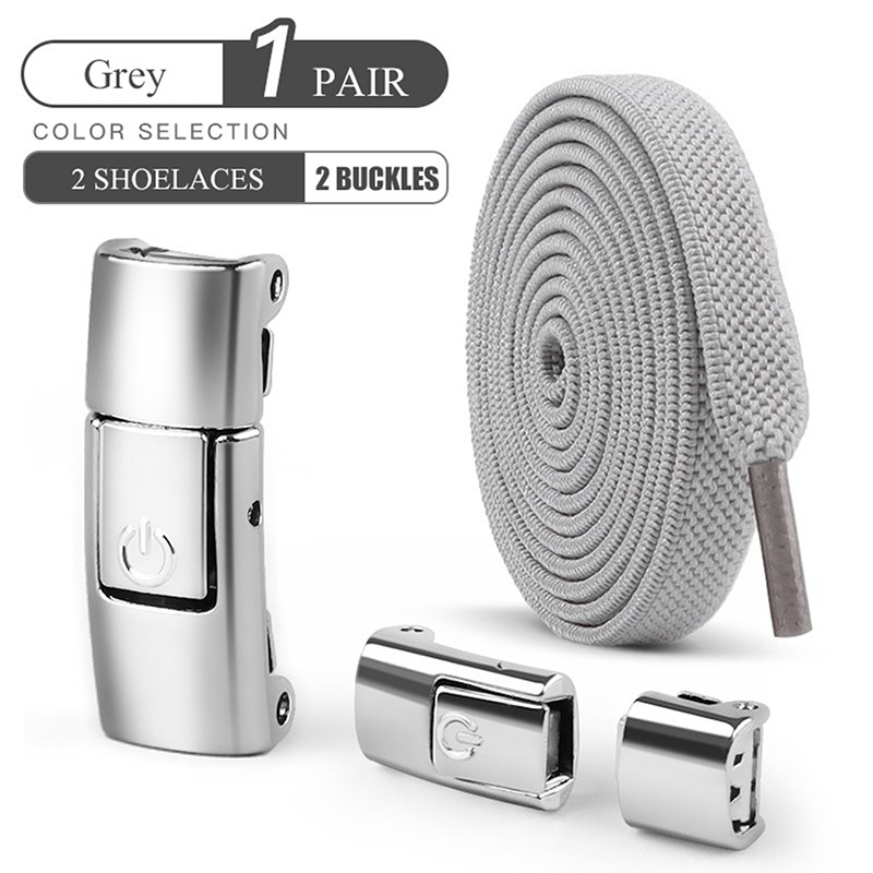 8mm No-Tie Elastic Shoe Laces with Press Lock Widened Flat Shoelaces