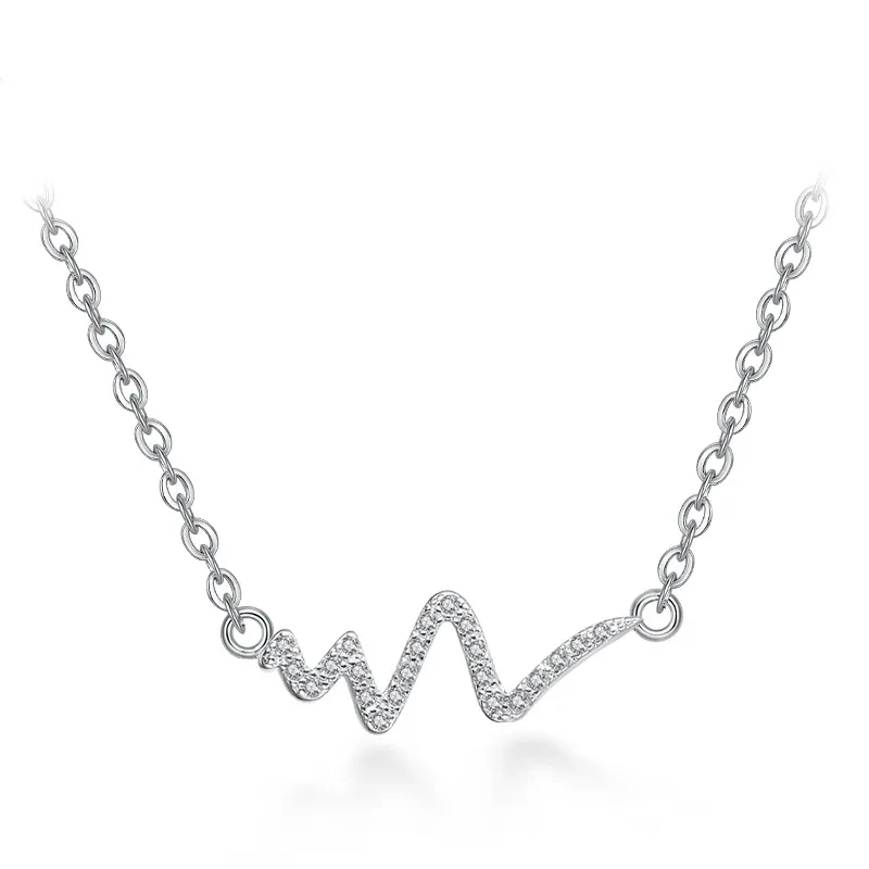 Silver Necklace Korean Lightning Necklace Female