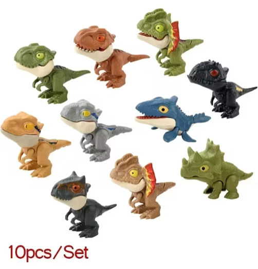 5/10pcs Finger Dinosaur Anime Action