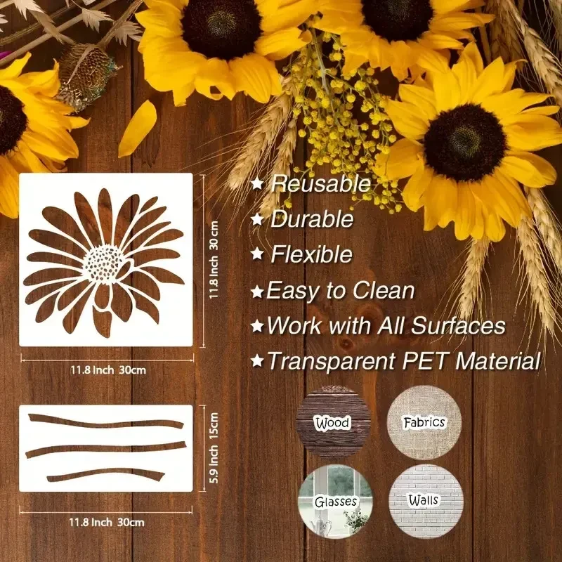 Garden Fence Large Flower StencilsDIY