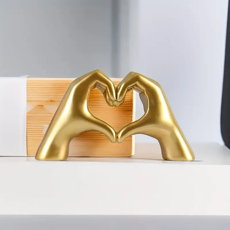 Golden Love Hand For Office Display Wine Cabinet Display