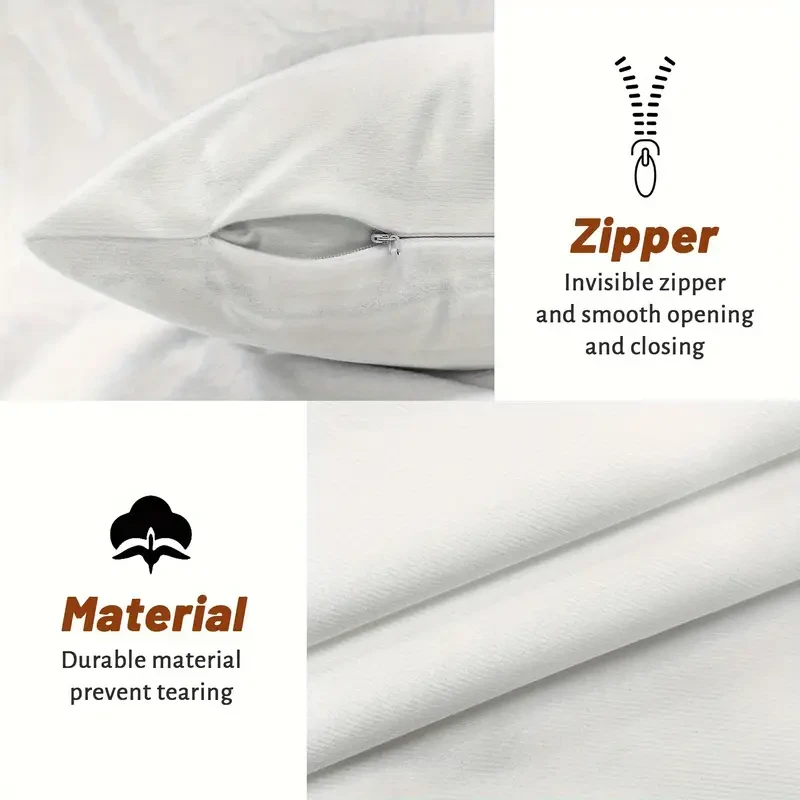 4pcs, Luxurious Velvet 3D Floral Pattern Throw Pillow Covers