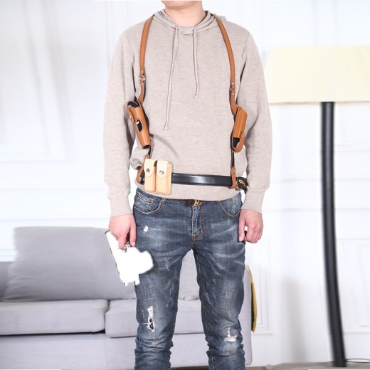 Military Leather With Magnetic Pockets Under The Arms