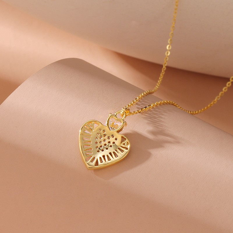 Sterling Silver Fashion Design Affordable Luxury Style Love Necklace